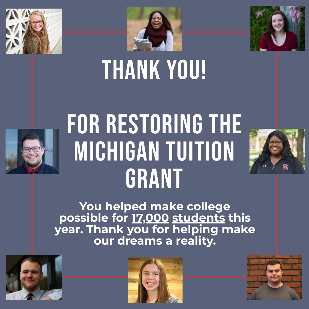 Michigan Tuition Grant Restored!