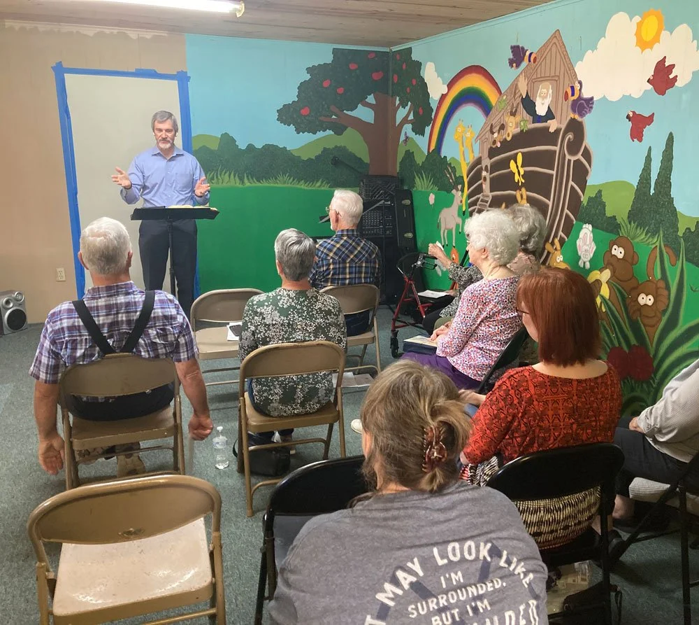 preacher speaking to congregation