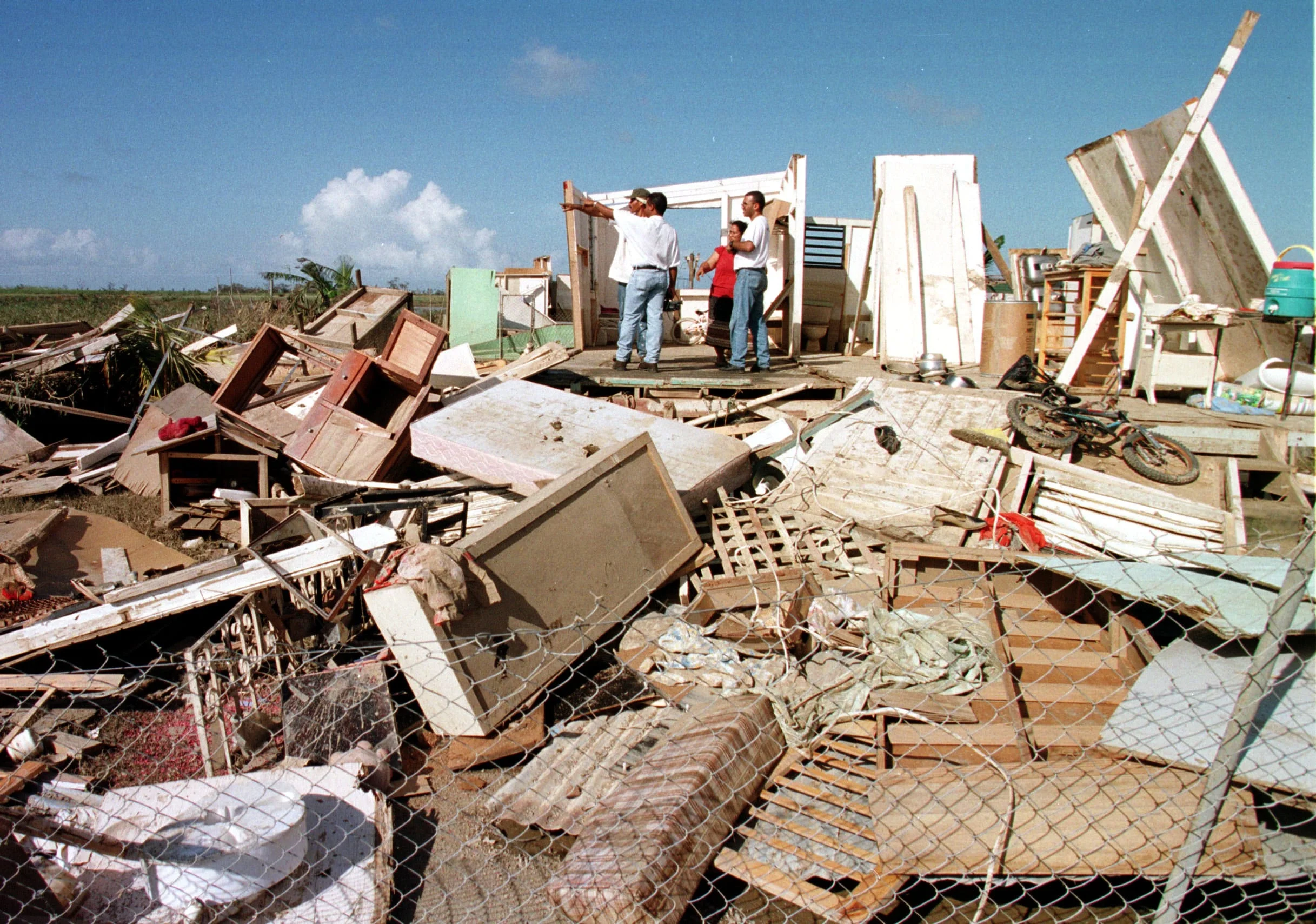 The dreadful aftermath of a destructive hurricane.