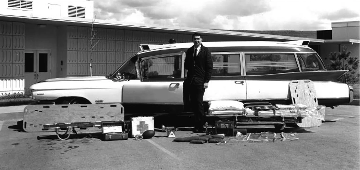 Clyde Ballard (Dad) First Ambulance (Gray scale from Kerry & Rick) April 2017.jpg