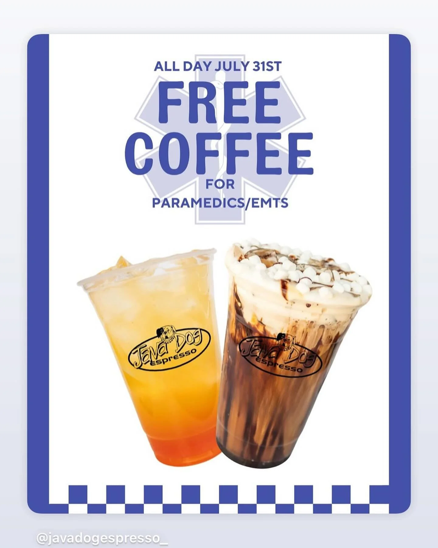 Thank you Java Dog!!
#bestcoffeeintown#EMS