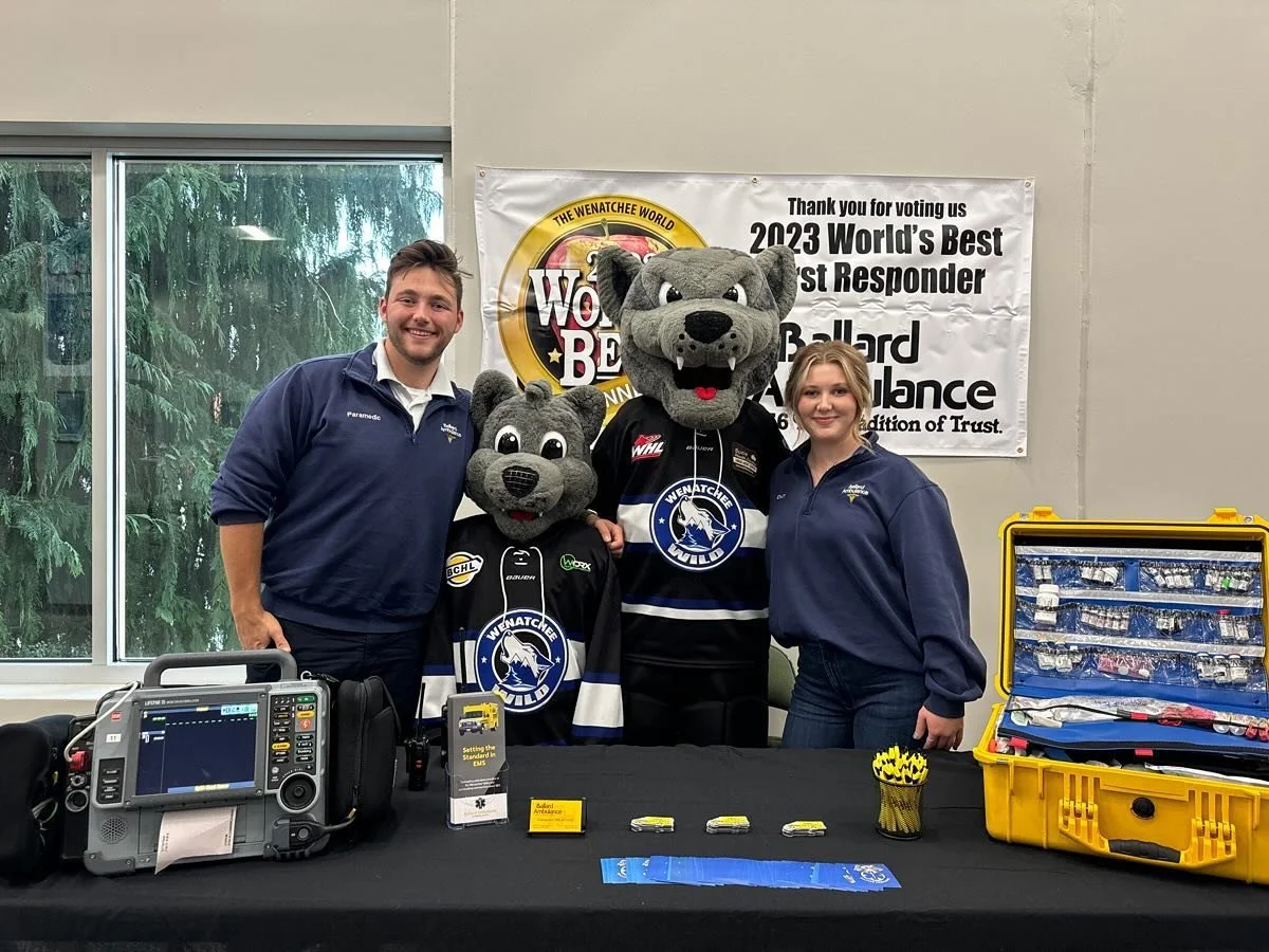 Supporting our community in any way we can is one of the highlights of this job! We stand by for the players on the ice as well as the large crowds that gather to watch our local hockey games. Not only can you find a crew standing by ready to provide