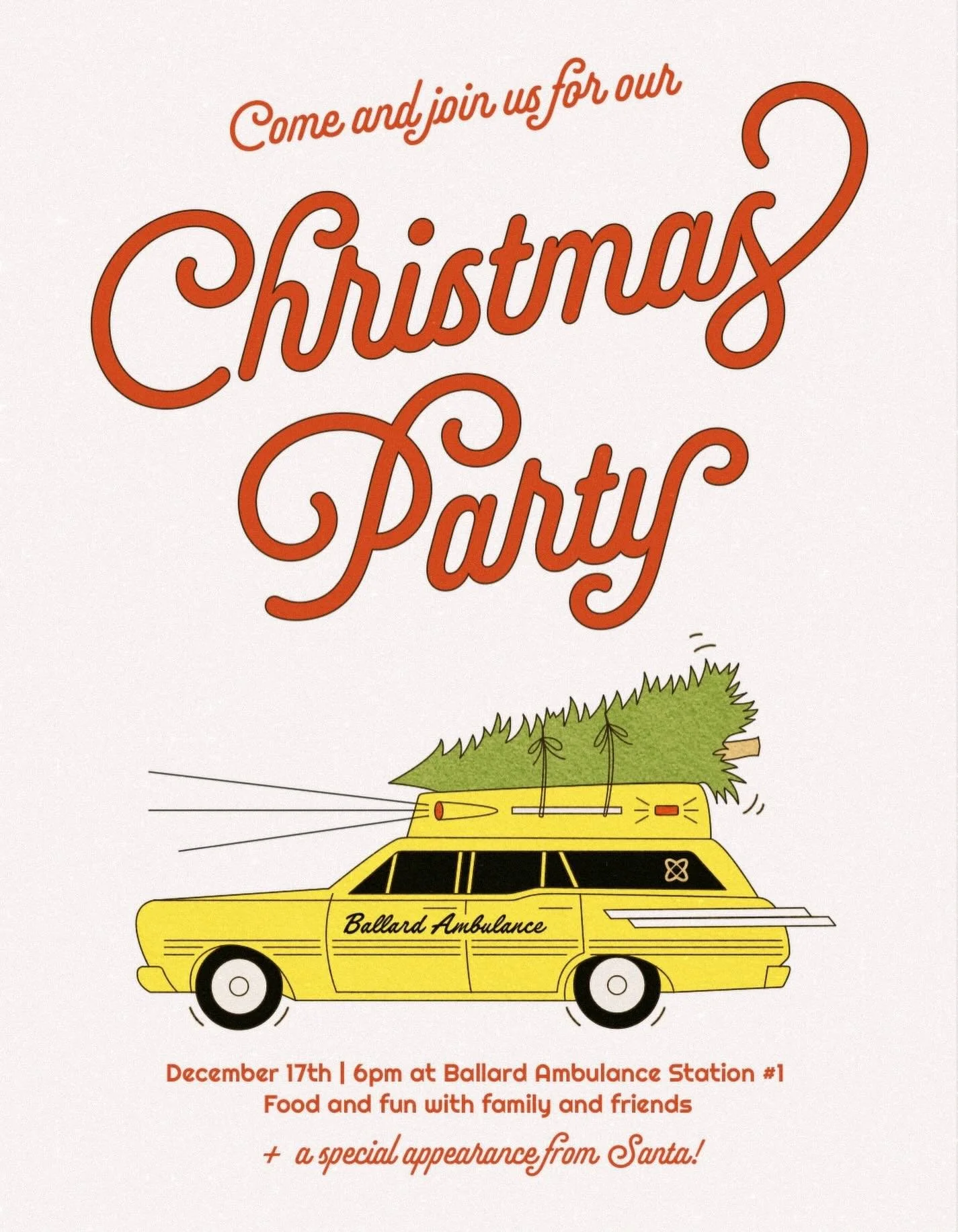 Ballard Christmas Party
December 17th | 6pm
Food and fun with family and friends + a special appearance from Santa!