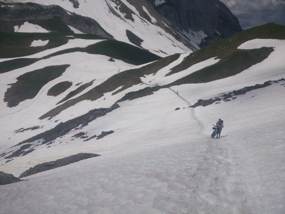 Tour du Mont Blanc near Col du Bonhomme: If you’re on the trail in June, it’s possible to cover off all 4 disciplines on your Tour :)