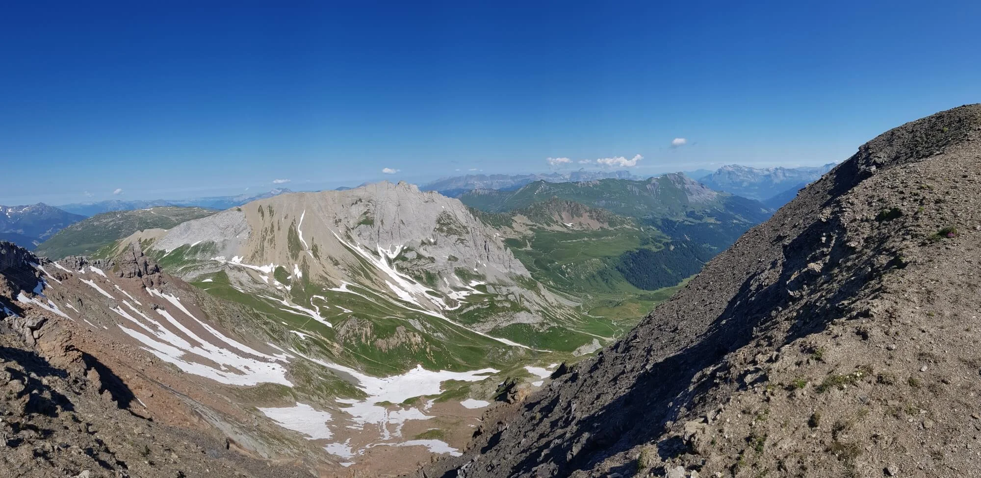 Col des Fours: Snow still on some high parts of the trail in mid July 2018