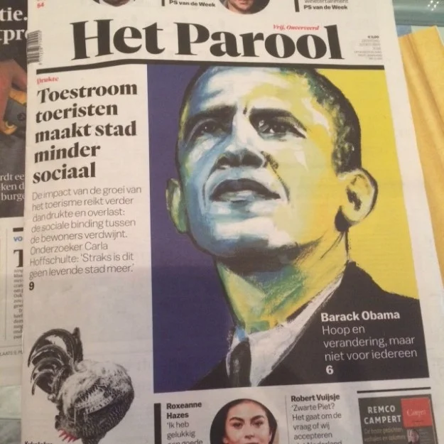 NAAST OBAMA OP VOORPAGINA PAROOL