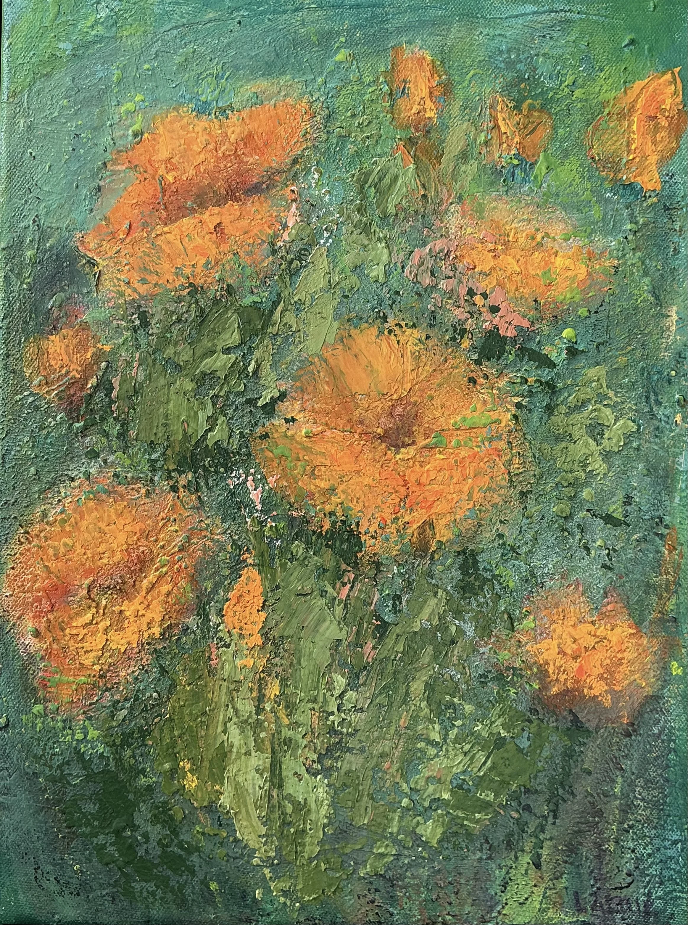 Orange Poppies 