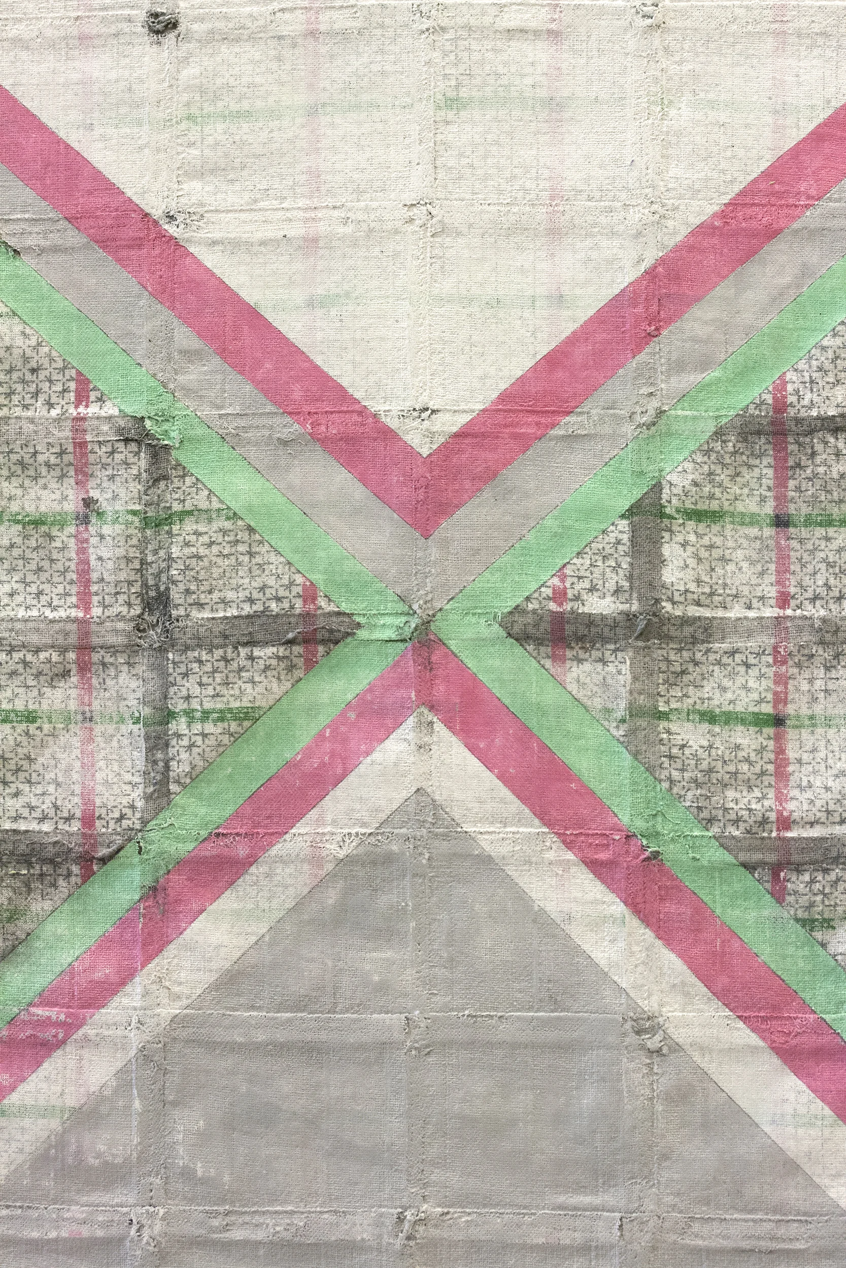 Lattice (in Green & Pink) (Detail)
