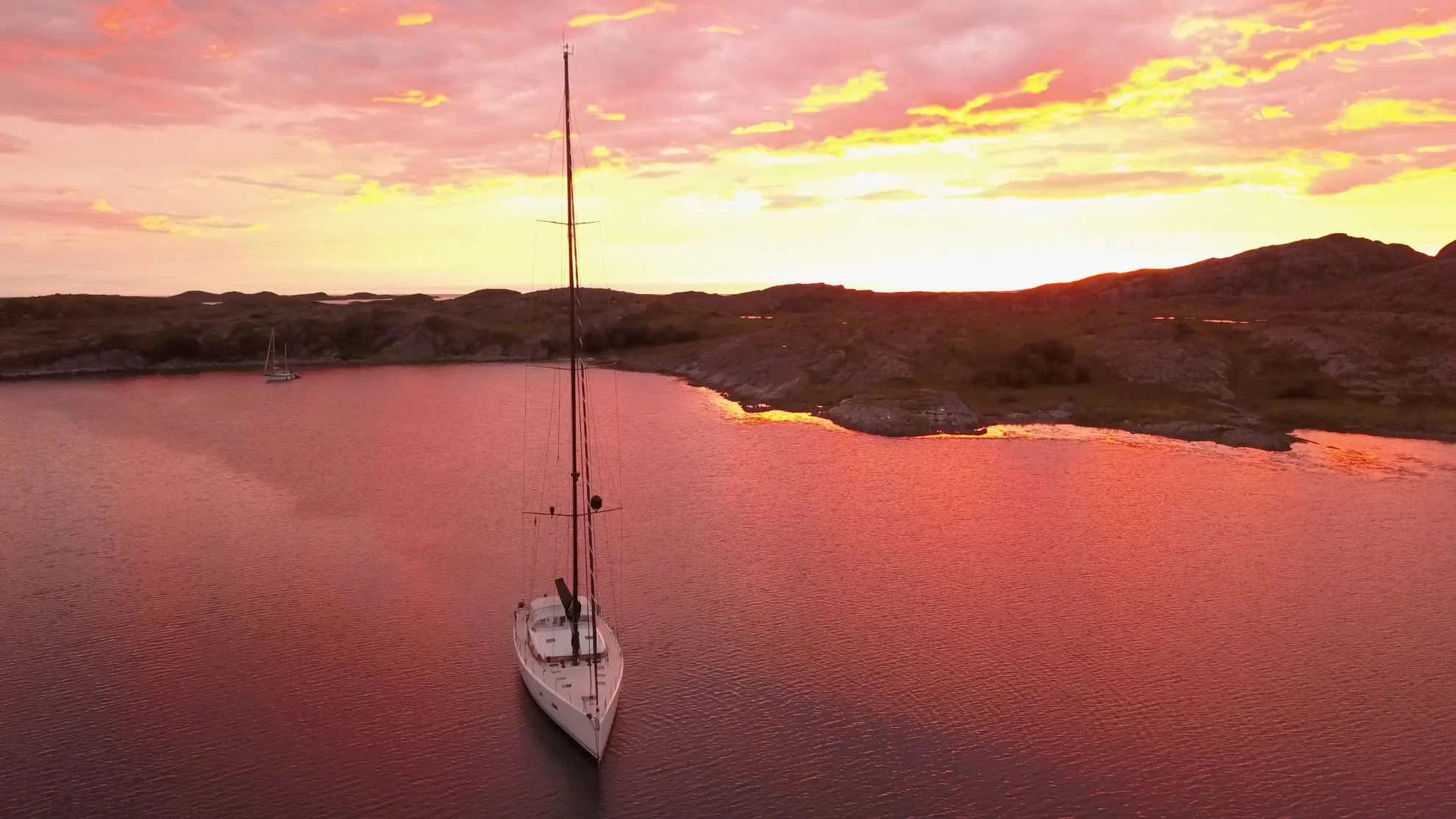 Wenn die Sonne über dem Horizont malt
