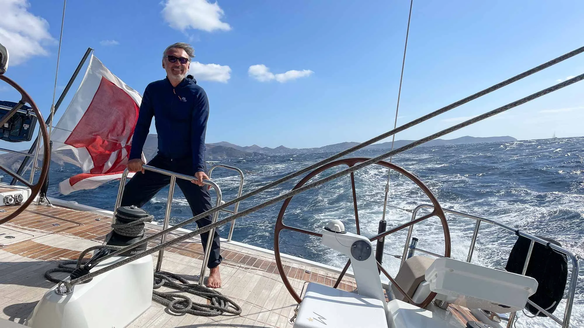 Das Kielwasser kreuzt sich