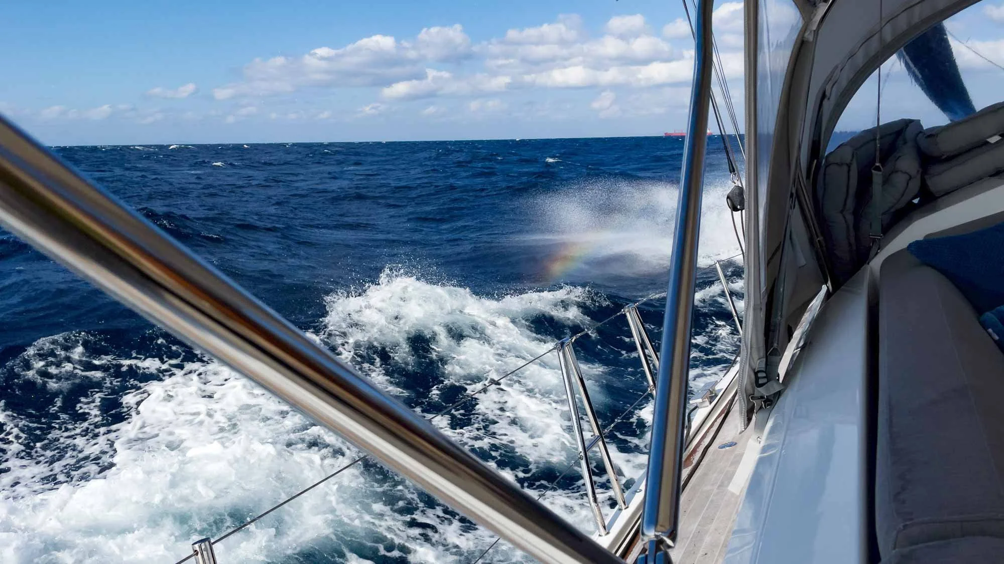 Hoch am Wind zurück