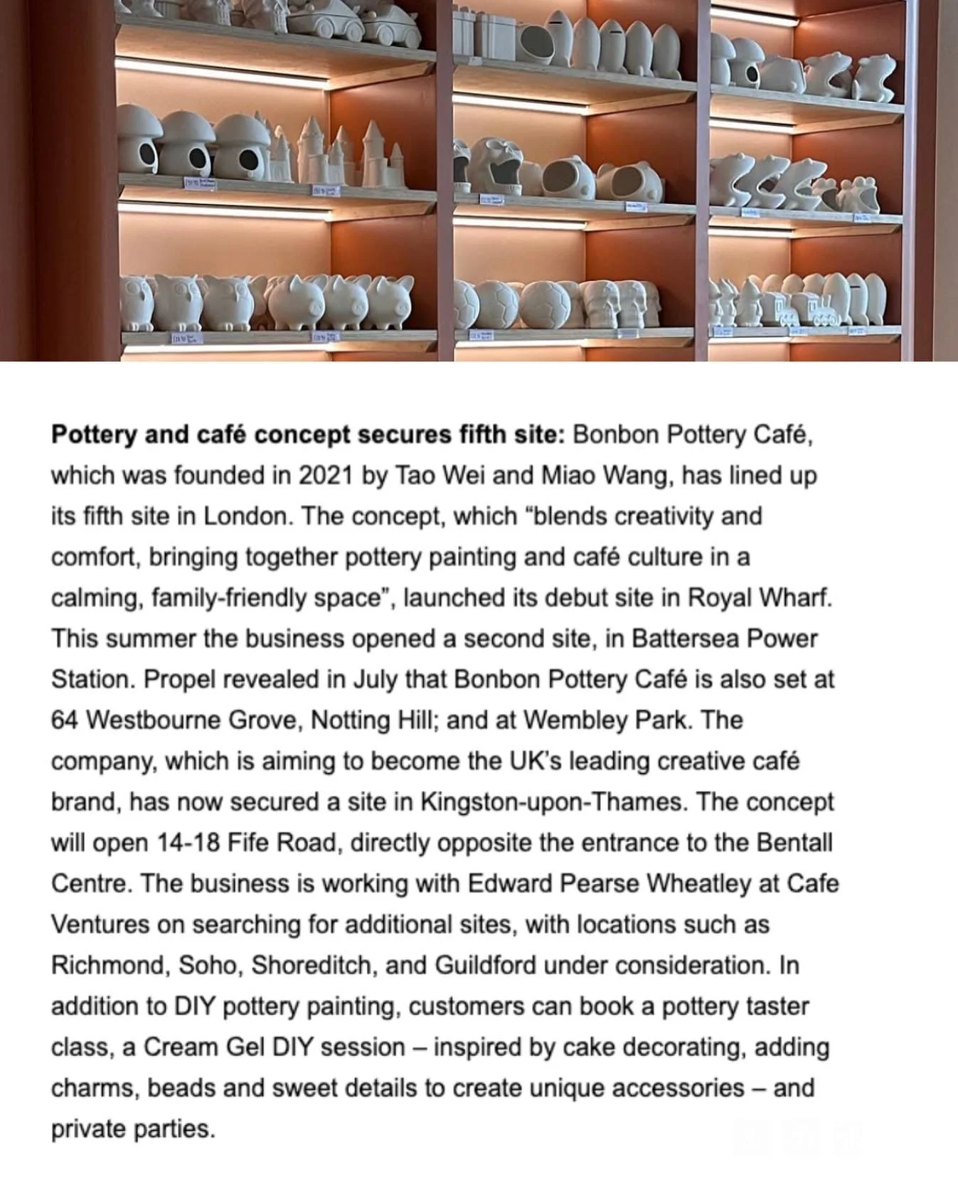 Great to see @bonbonpotterylondon featuring in Propel! 🗞️⚡️✨

#bonbon #propel #london #pottery