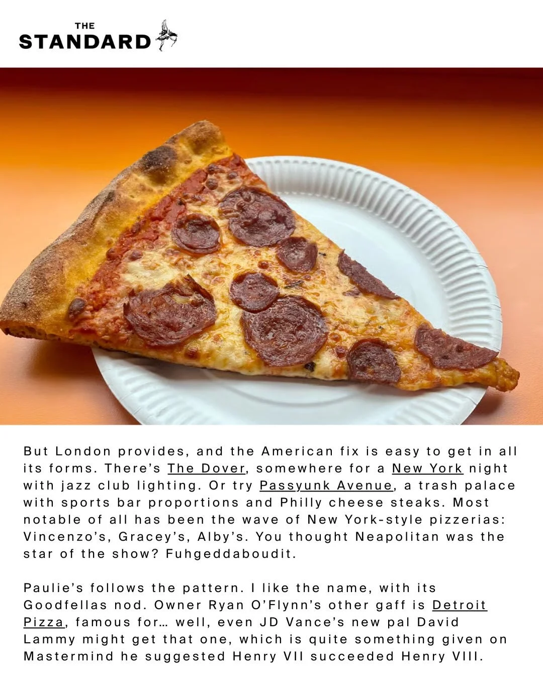 Wonderful to see our friends over at @paulieslondon getting so much love in the press since their launch! 🔥🍕⚡️

📰 @infatuation_london @thelondonstandard @londontheinside 
🍕 @paulieslondon