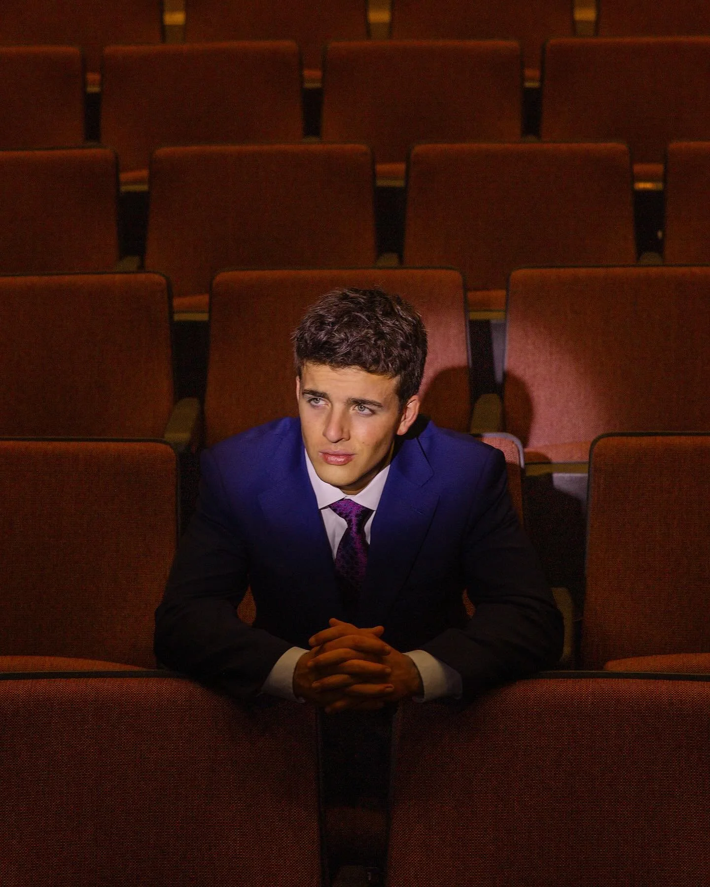 In the spotlight - Ben! Such a fun senior session! #classof2026 #dowlingcatholic