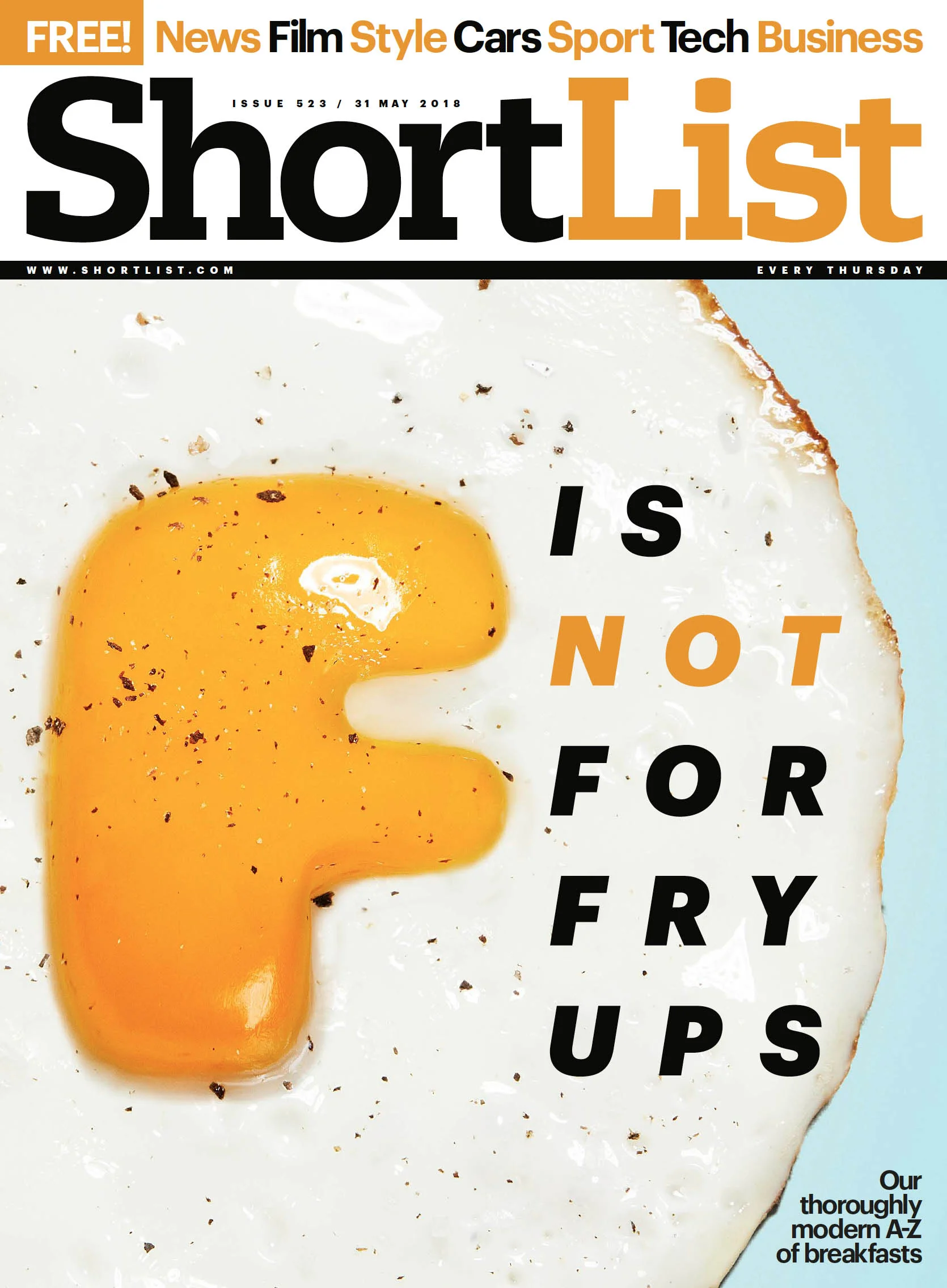 A-Z of Breakfast for ShortList Magazine