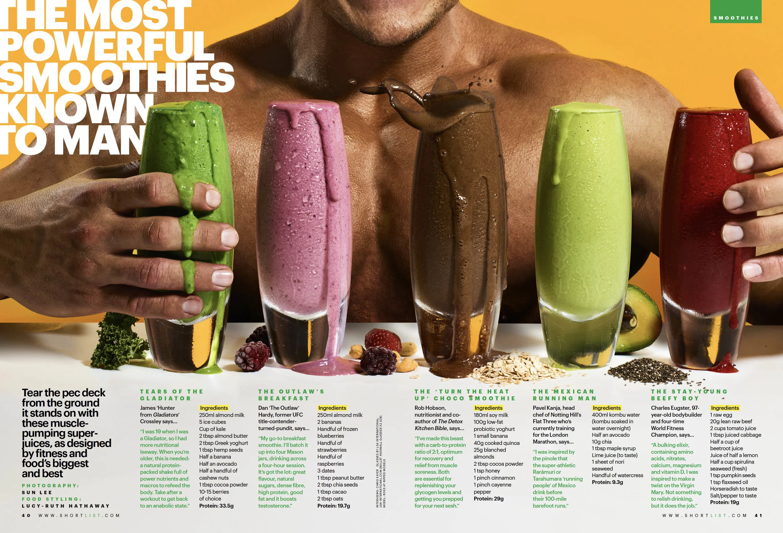 Power Smoothies for ShortList Magazine