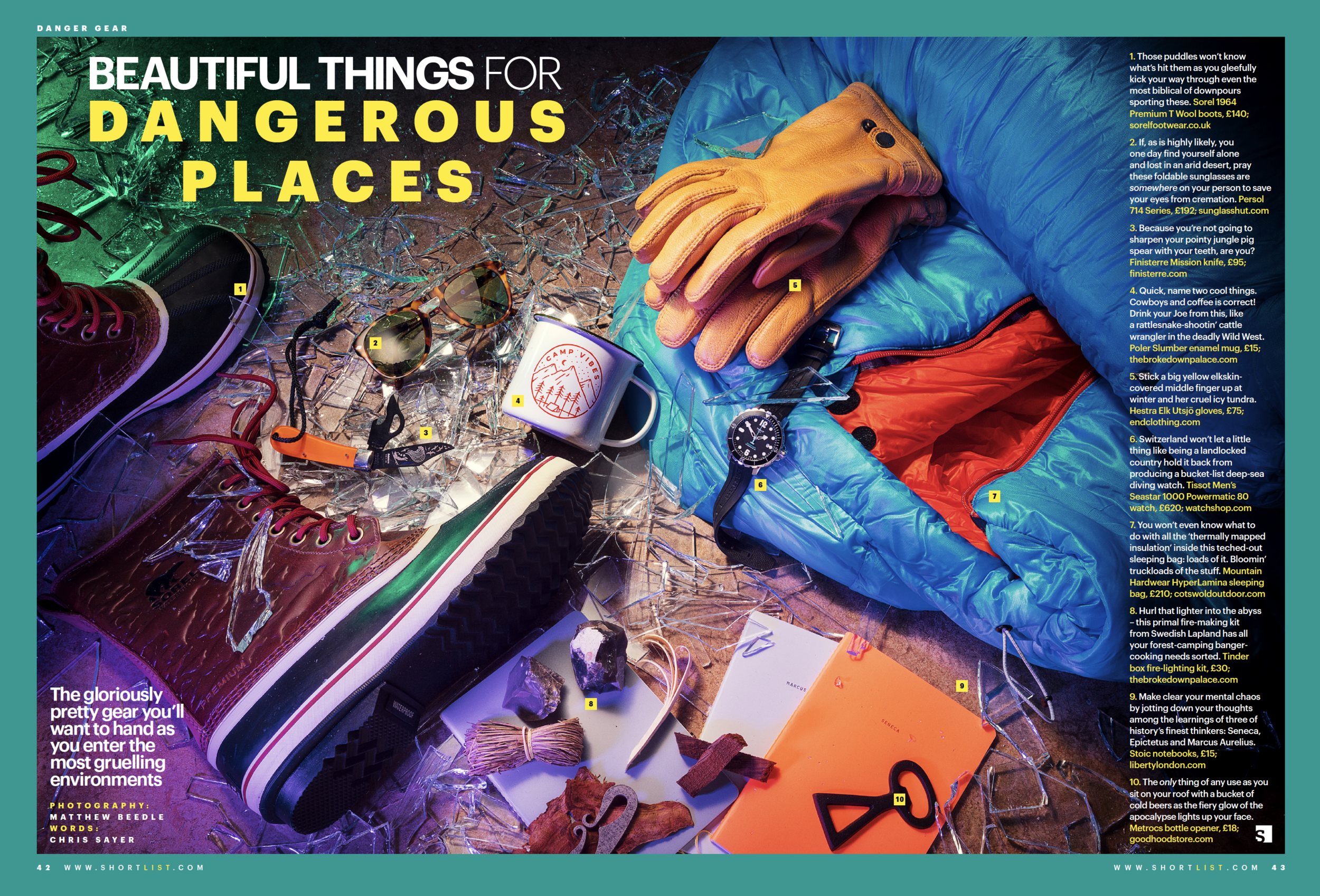 Beautiful Things for Dangerous Places for ShortList Magazine