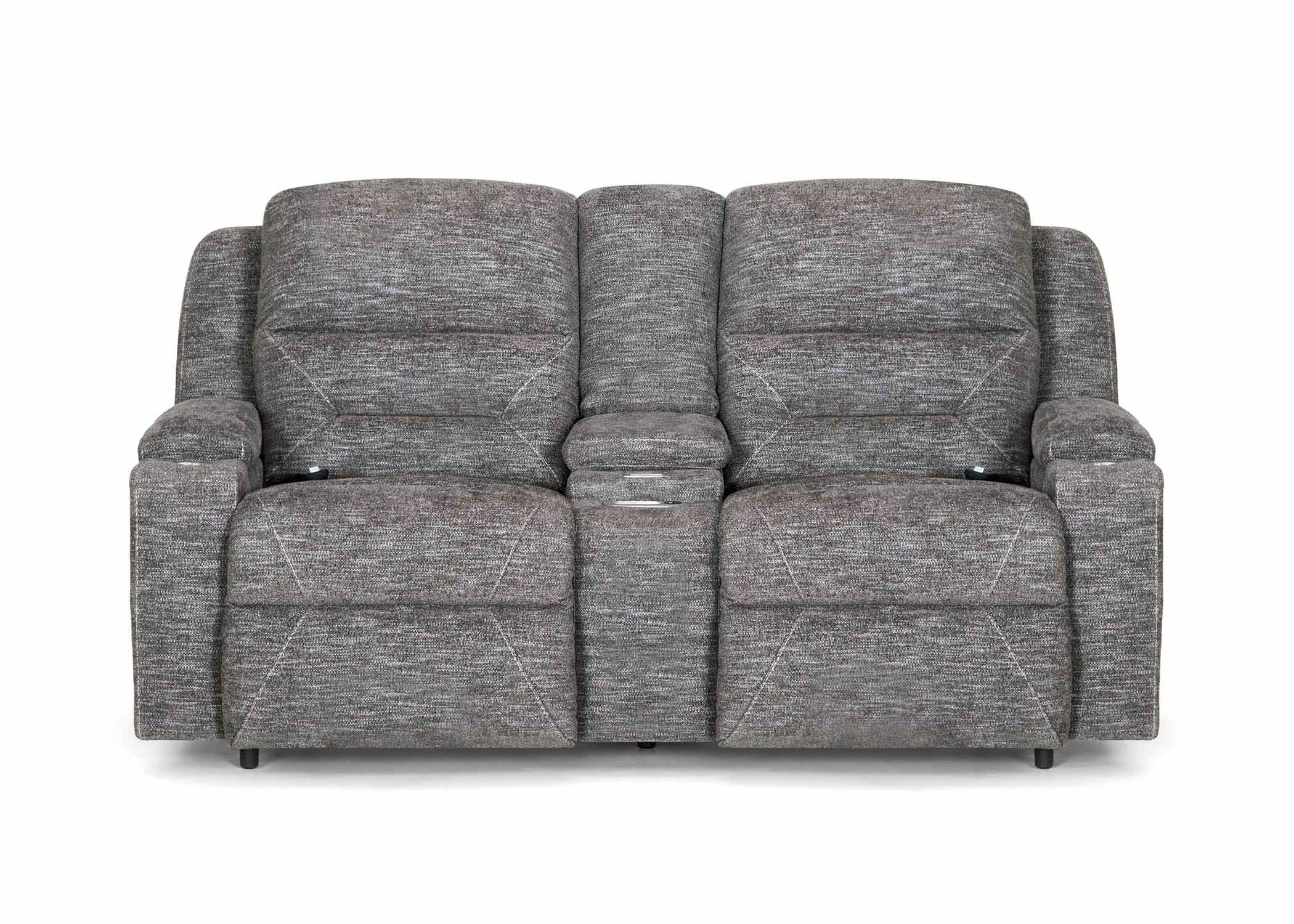  79835 Triple Power Reclining Console Loveseat - Front View 