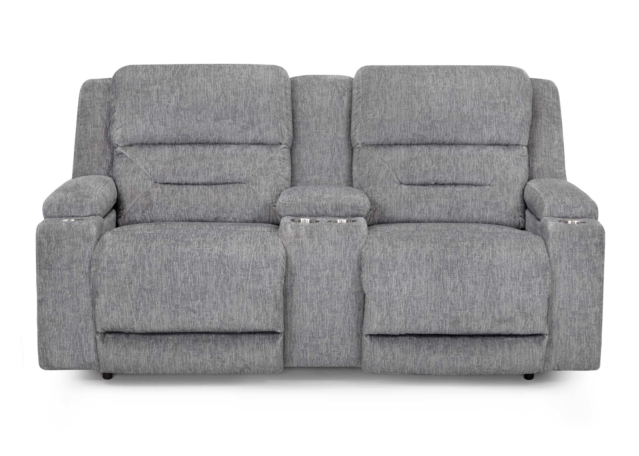  65235 Ace Reclining Console Loveseat in 1015-06 Plush Gray - Front 