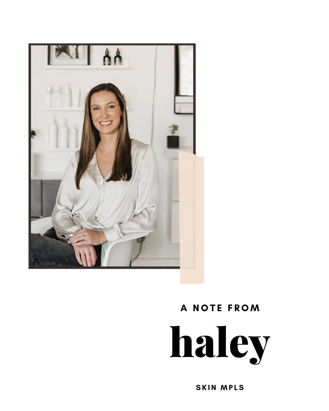 We're trying to make Haley's last day at the Skin MPLS studio as celebratory as possible, but we still can't believe the day is here! 

It's hard to put into words how much Haley has meant to all of us, but we wanted to leave you with a little goodby