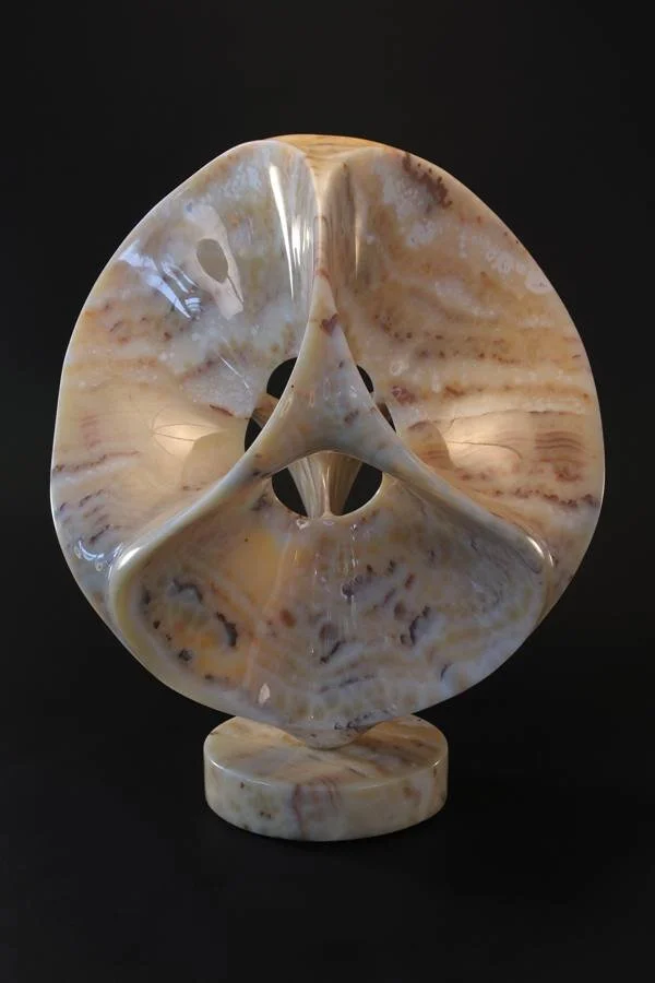  HADRON - Egyptian Onyx Superellipsoid Sculpture 