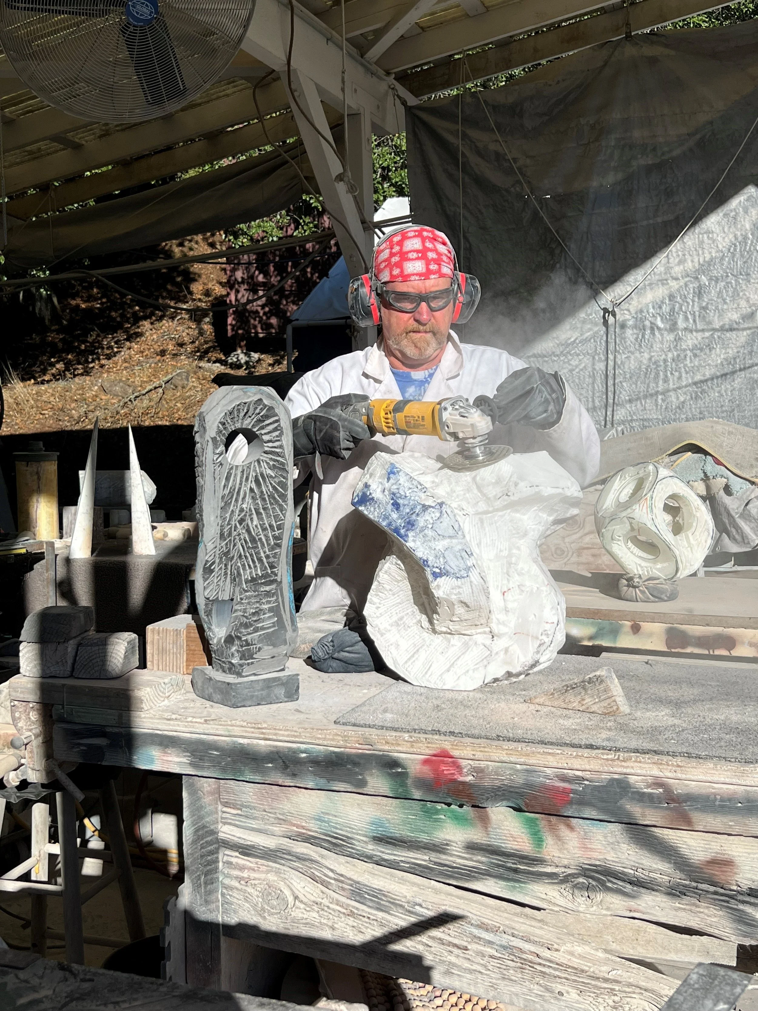  T Barny hard at work in the studio 