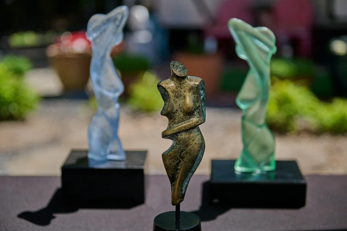  Bronze and Glass sculptures by Catherine Bohrman 