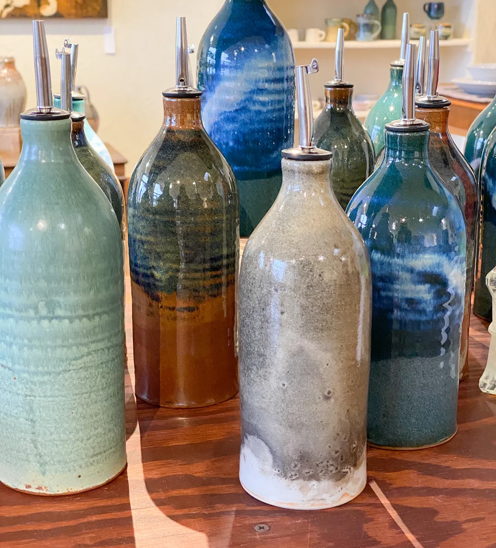 OIL BOTTLES Blue Sage Pottery Amarillo, Texas