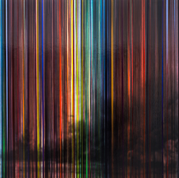 Excerpt: Tangled & Oil Patch, archival ink and oil paint on board, 24” x 24”, 2015