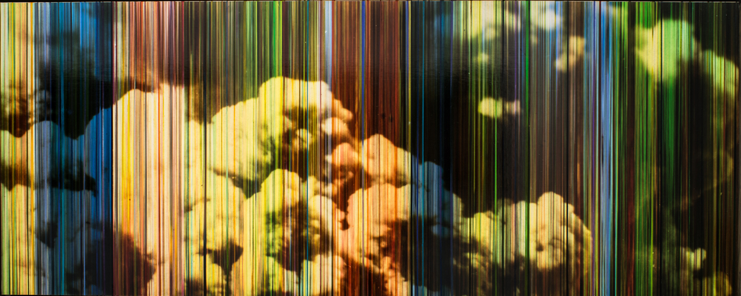 Lion King & Oil Patch, archival ink and oil paint on board, 24” x 60”, 2015