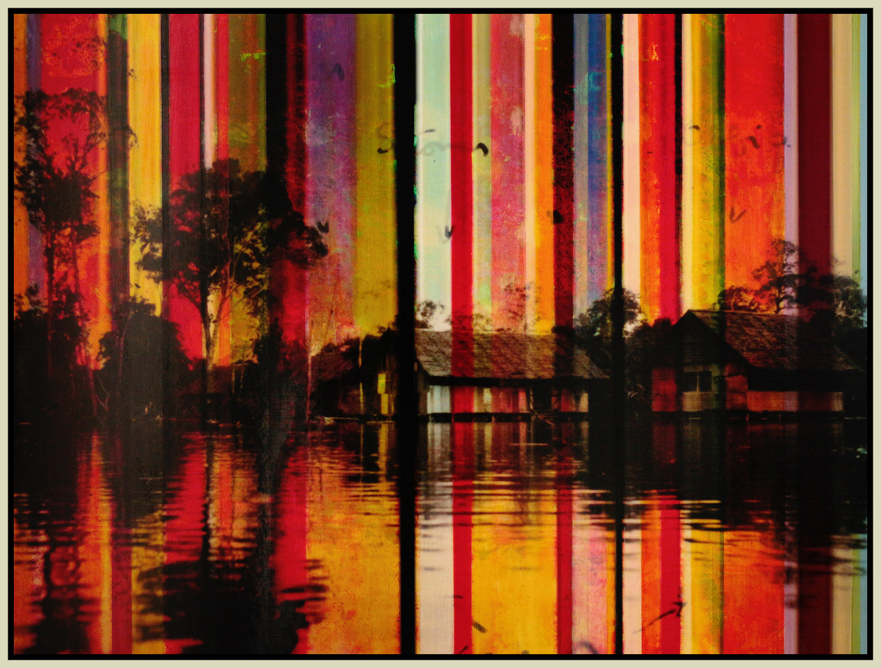 Paul Smith Goes Exotic, oil paint and archival ink on board, 36” x 48” ,2013