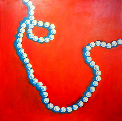 La Perle 2, oil on canvas, 66” x 66”, 2018
