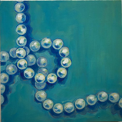 Petite Perle 4, oil on board, 12” x 12”, 2018