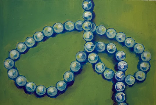Petite Perle 6, oil on board, 12” x 18”, 2018