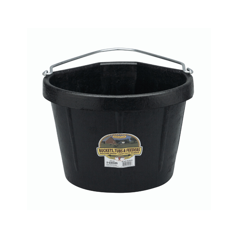 DuraFlex 20 Quart Quarter Flat Back Rubber Bucket