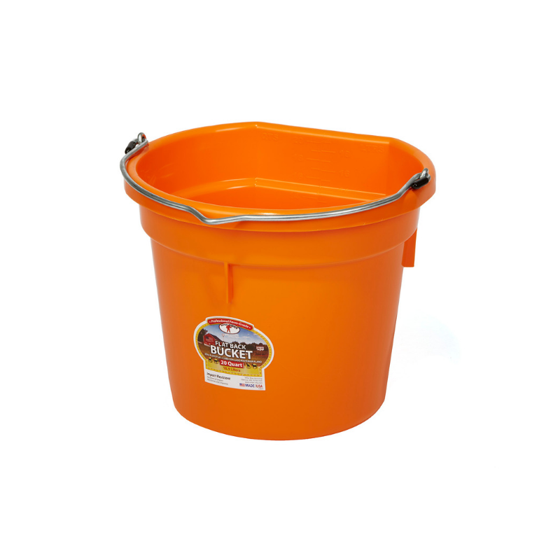 20 Qt. Flat Back Plastic Bucket — PROVICO
