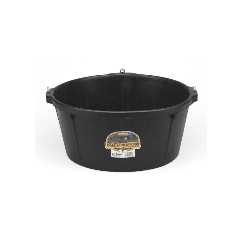 6.5 Gallon Rubber All Purpose Tub with Hooks
