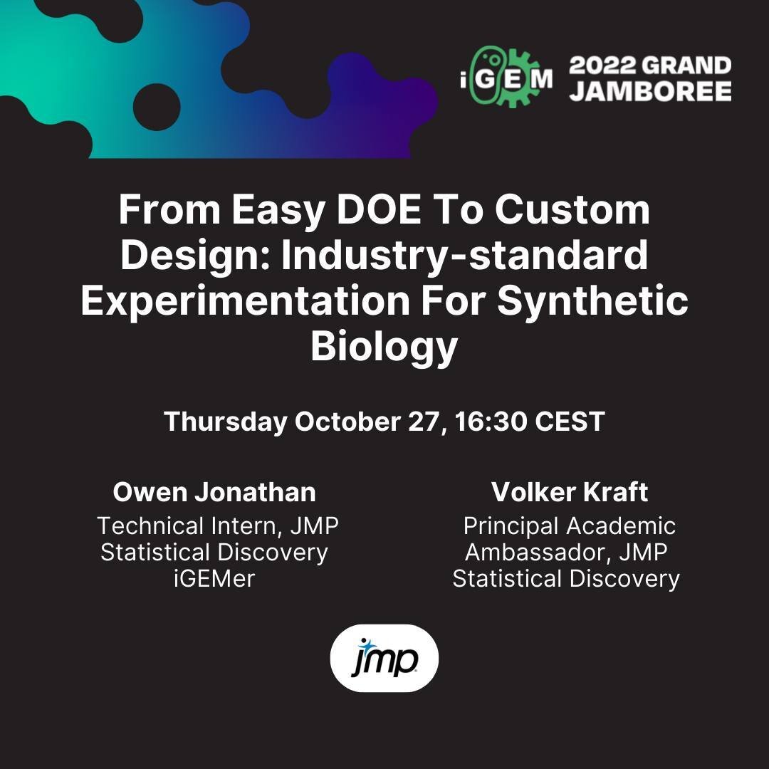 Design of Experiments (DoE) is a technique to study relationships between factors and responses by exploring the design space in the most efficient way. JMP will intro DoE, and a free starter kit will be shared with all attendees. 

📍 Paris Expo Pav