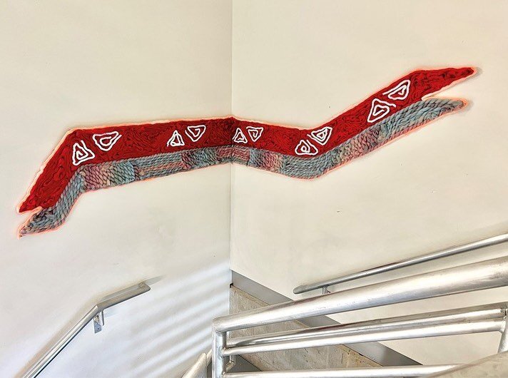 &ldquo;Slip Space&rdquo;
 &ldquo;Slip Space&rdquo; is integrated into the stairwell of a break room where employees get rest from the difficult manual labor. I created this artwork so that it may serve as a symbol of rest as employees make their way 