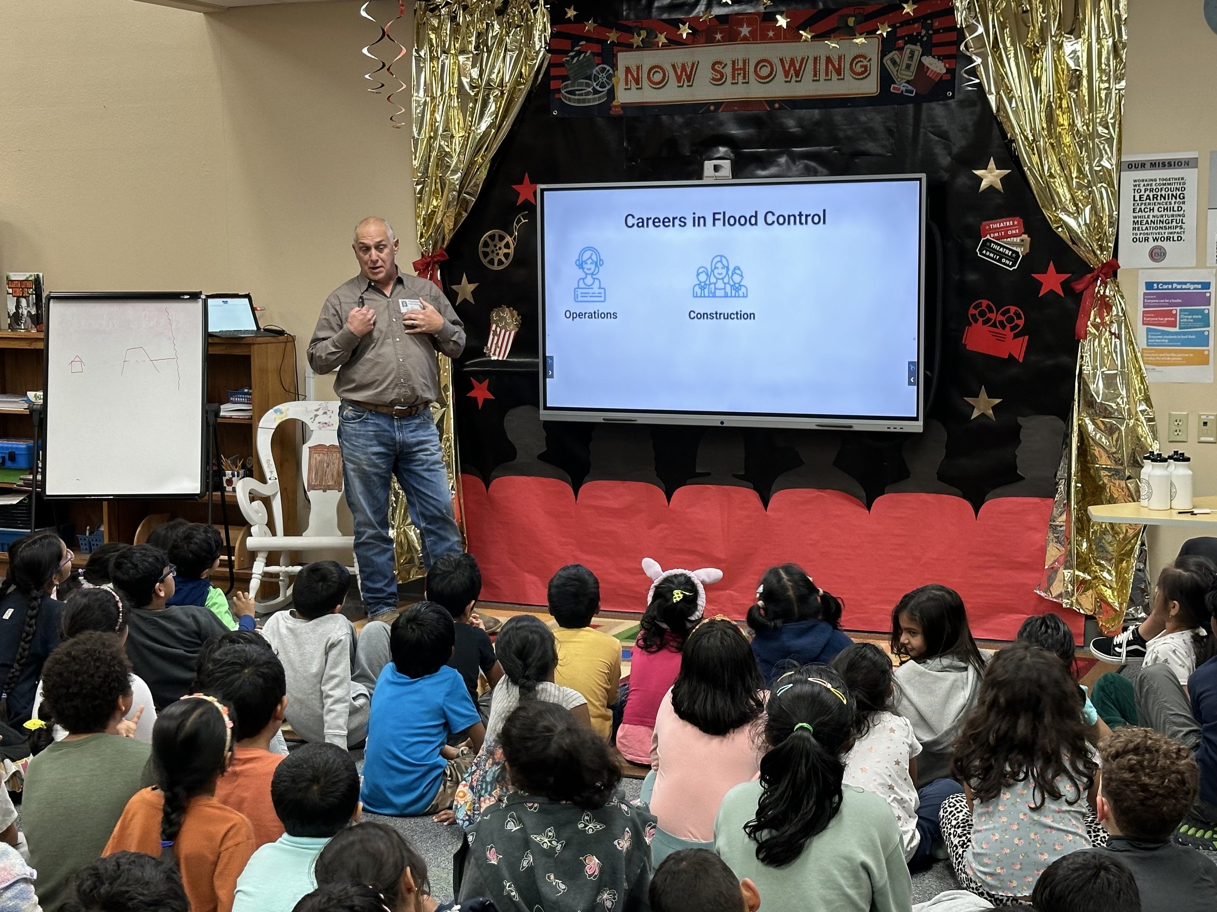 IFCD 3 presents to kids at Valley Ranch Elementary