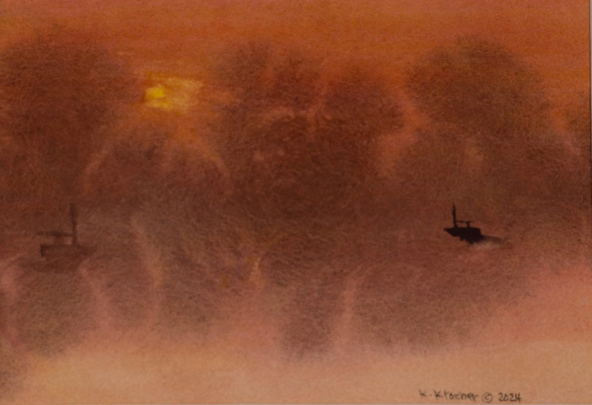 Boat in the Mist-Red Orange Streak-2.jpg