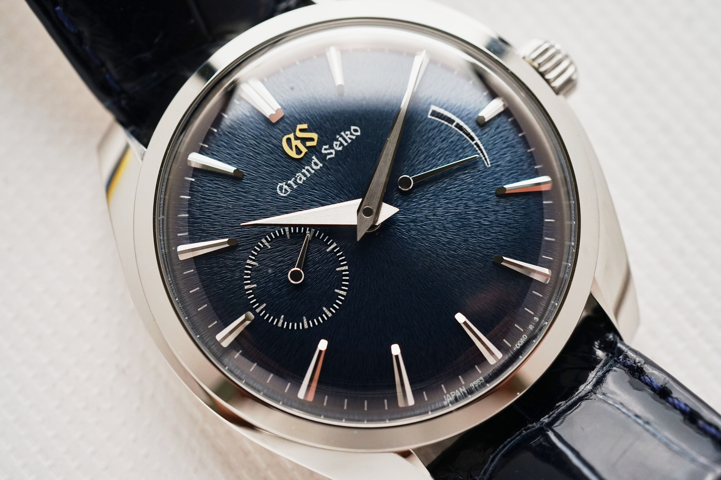Grand Seiko Elegance Blue 'Iwate' Dial Limited Edition SBGK005 Box & Papers  — Lancy Aire