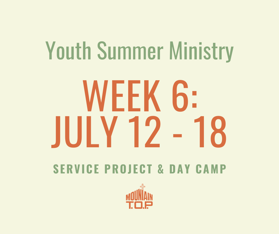 2026 Youth Summer Ministry: Week 6