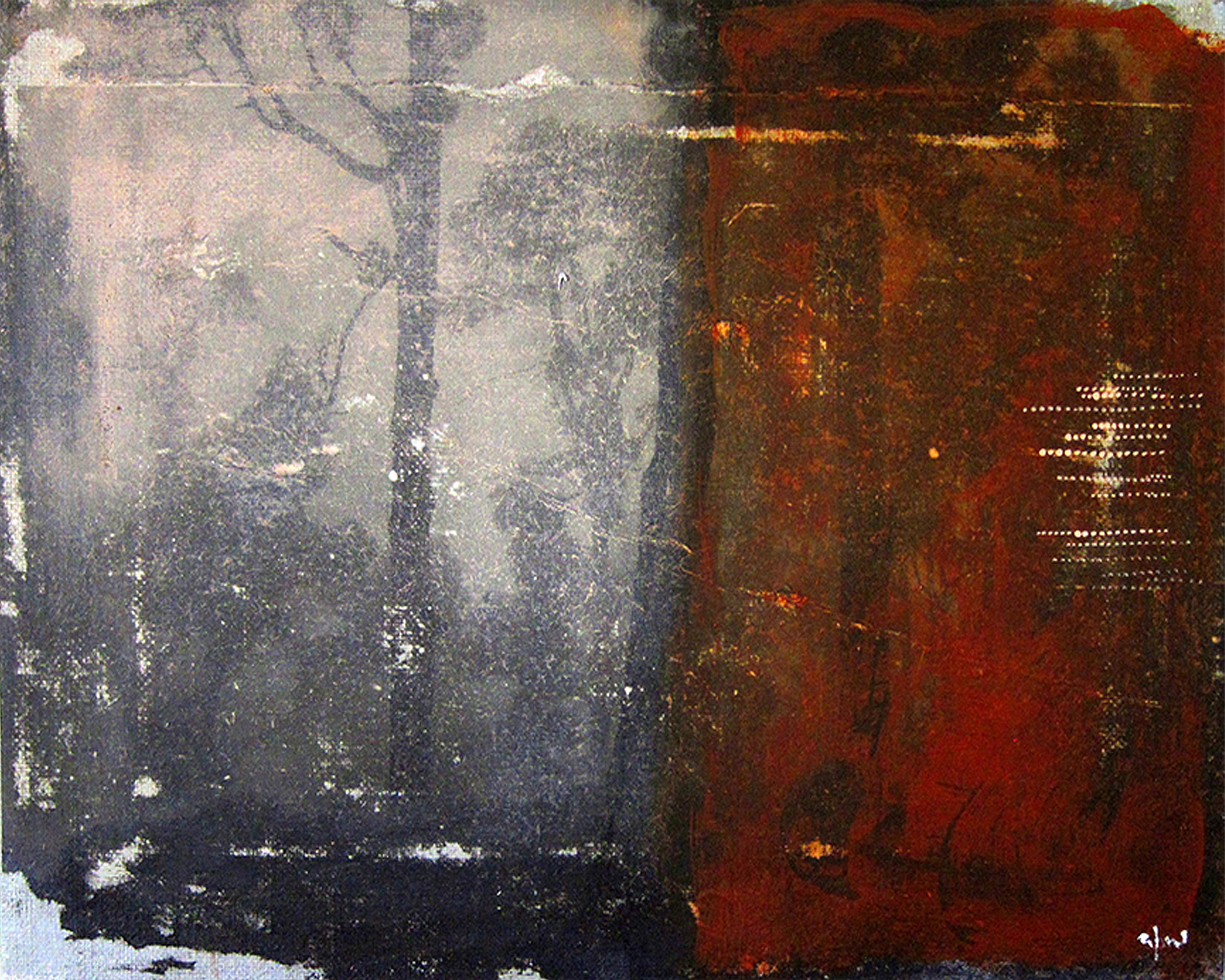  In between #2 Mixed media on canvas 60 x 81 cm 