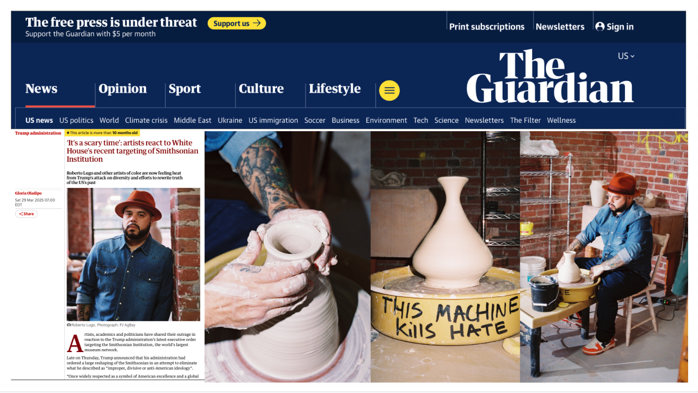 Roberto Lugo and other artists of color are now feeling heat from Trump’s attack on diversity and efforts to rewrite truth of the US’s past