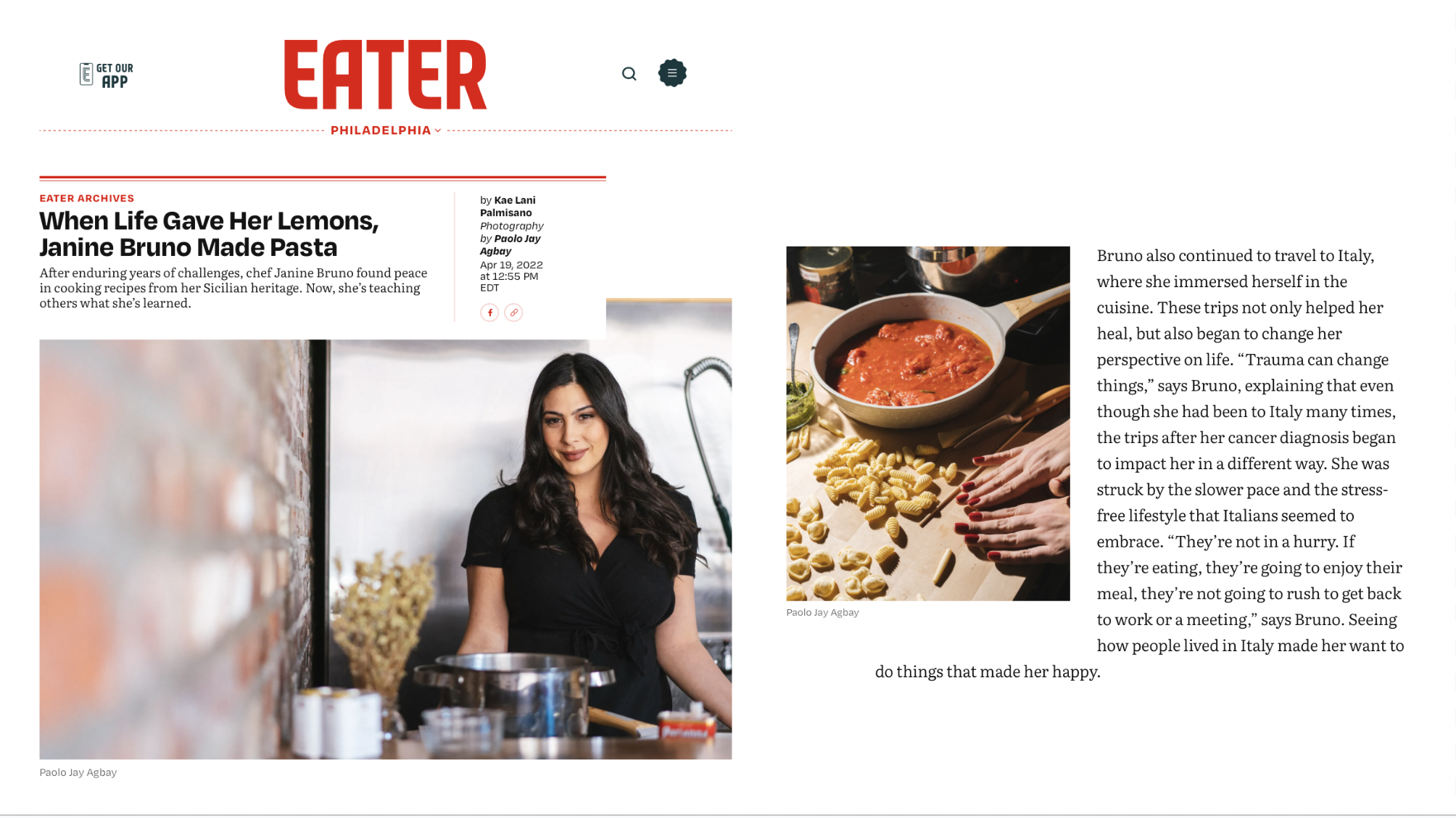 PAOLO JAY AGBAY EATER JANINE BRUNO PASTA