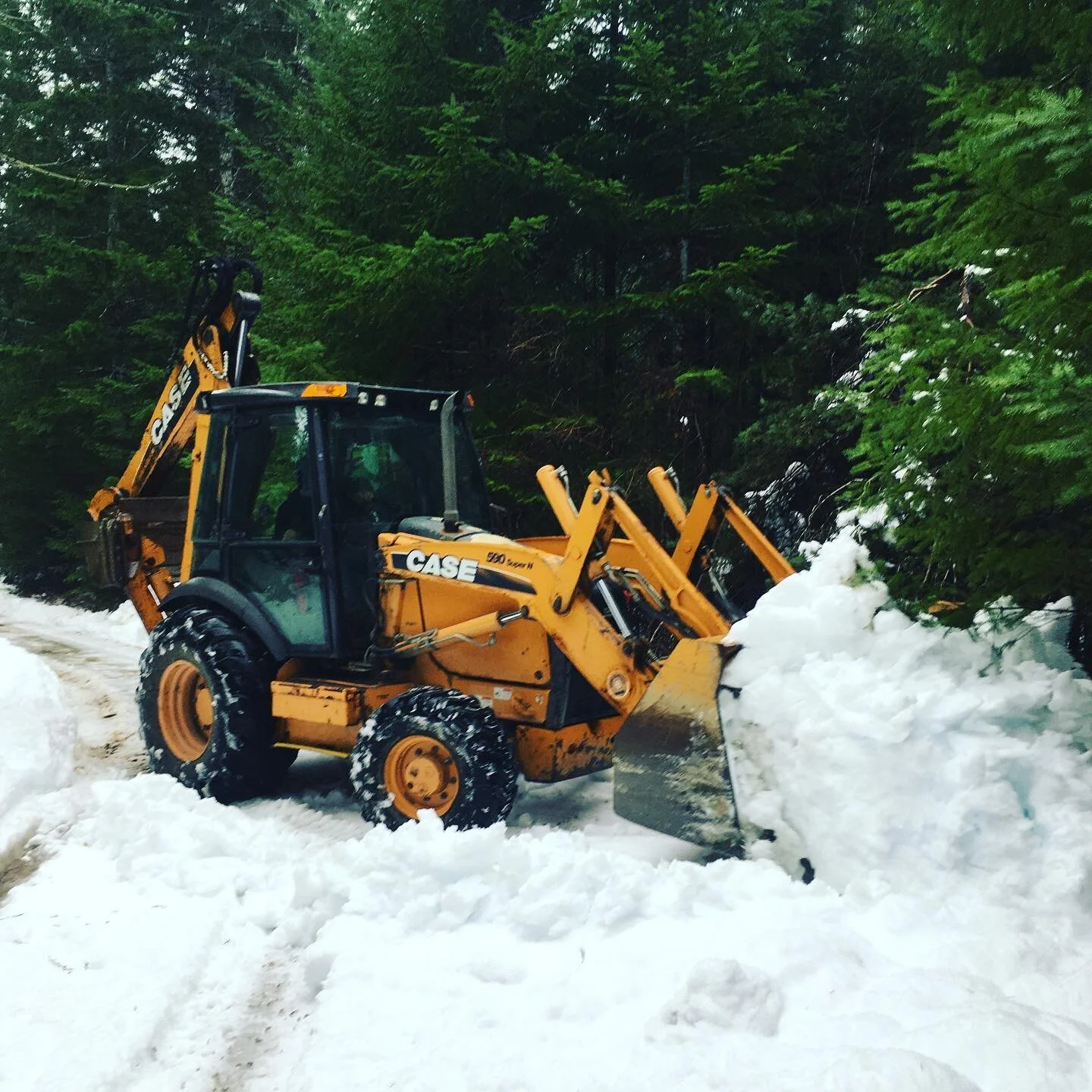 #winter #construction #backhoe