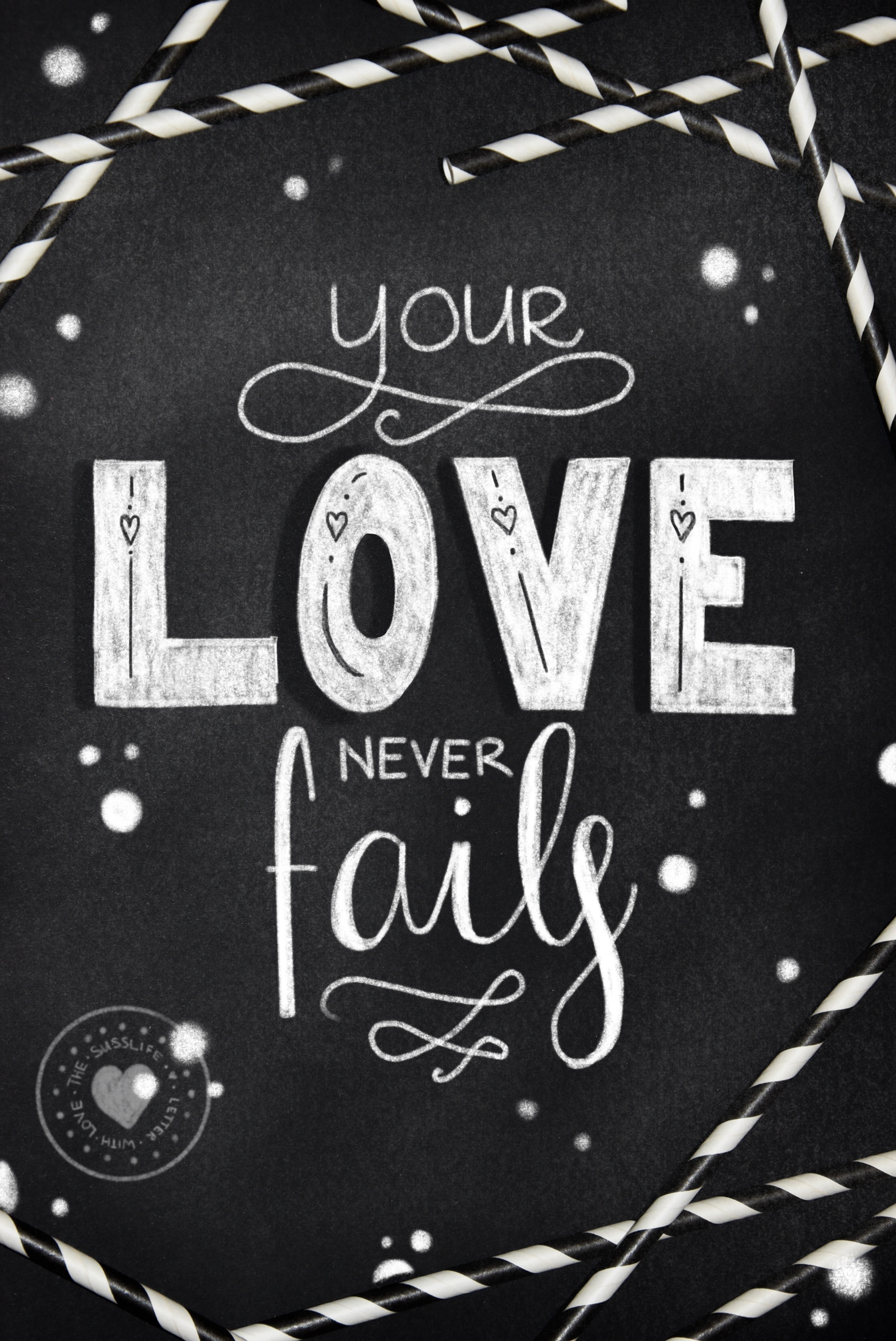 Glaube trifft Kunst: Chalk Art mit Bibelzitat