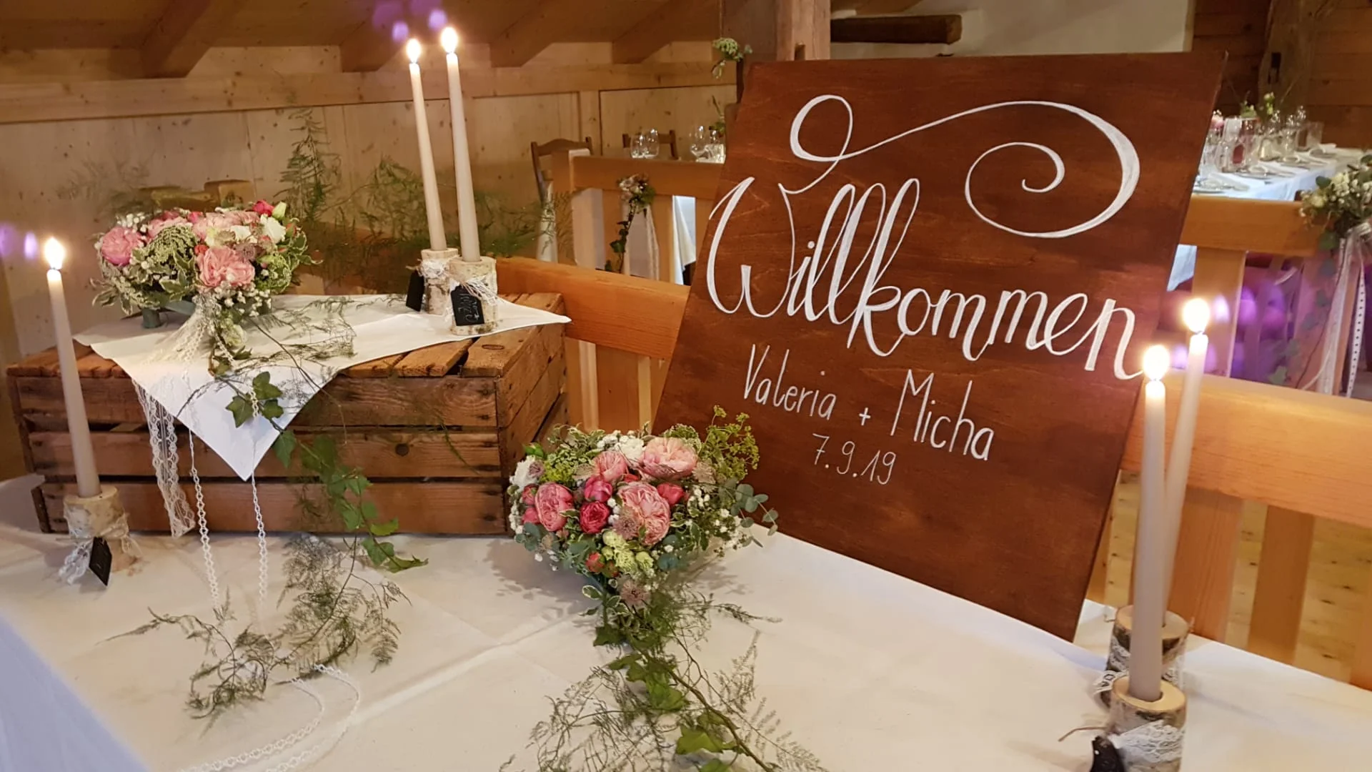 Wie wir selber eine Rustikale Hochzeitsdeko gestalteten