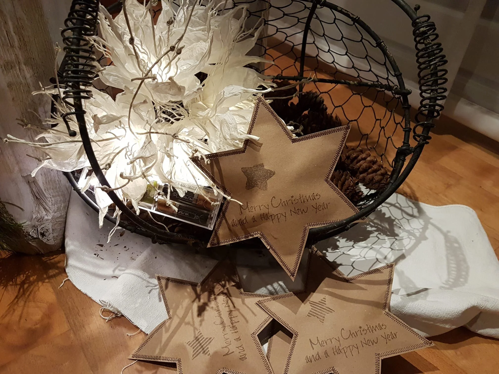 Selber Papiersterne für die Weihnachtsdeko nähen